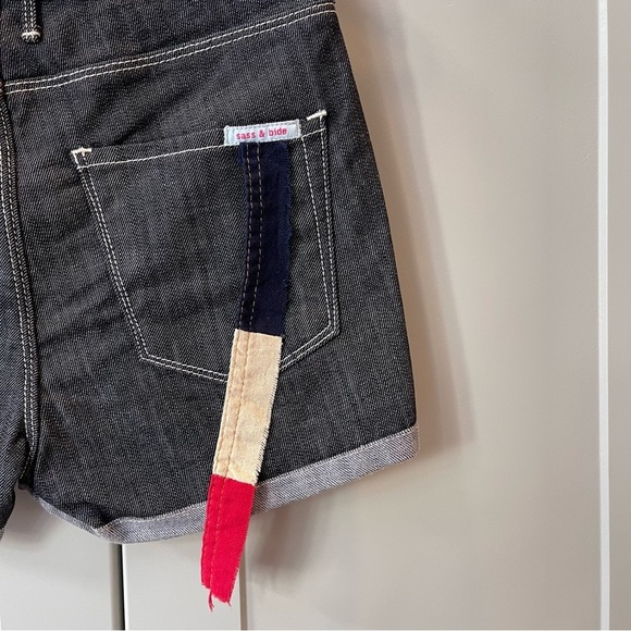 Sass & Bide NWT Grey Retro Vintage Casual Stitch Outlined Shorts Designer 25 - Picture 7 of 7